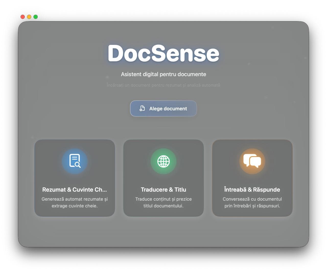 DocSense product screenshot