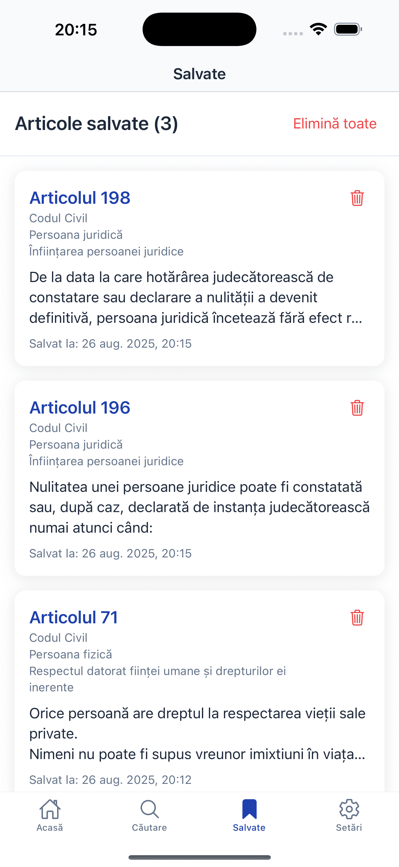 Codul Civil screenshot
