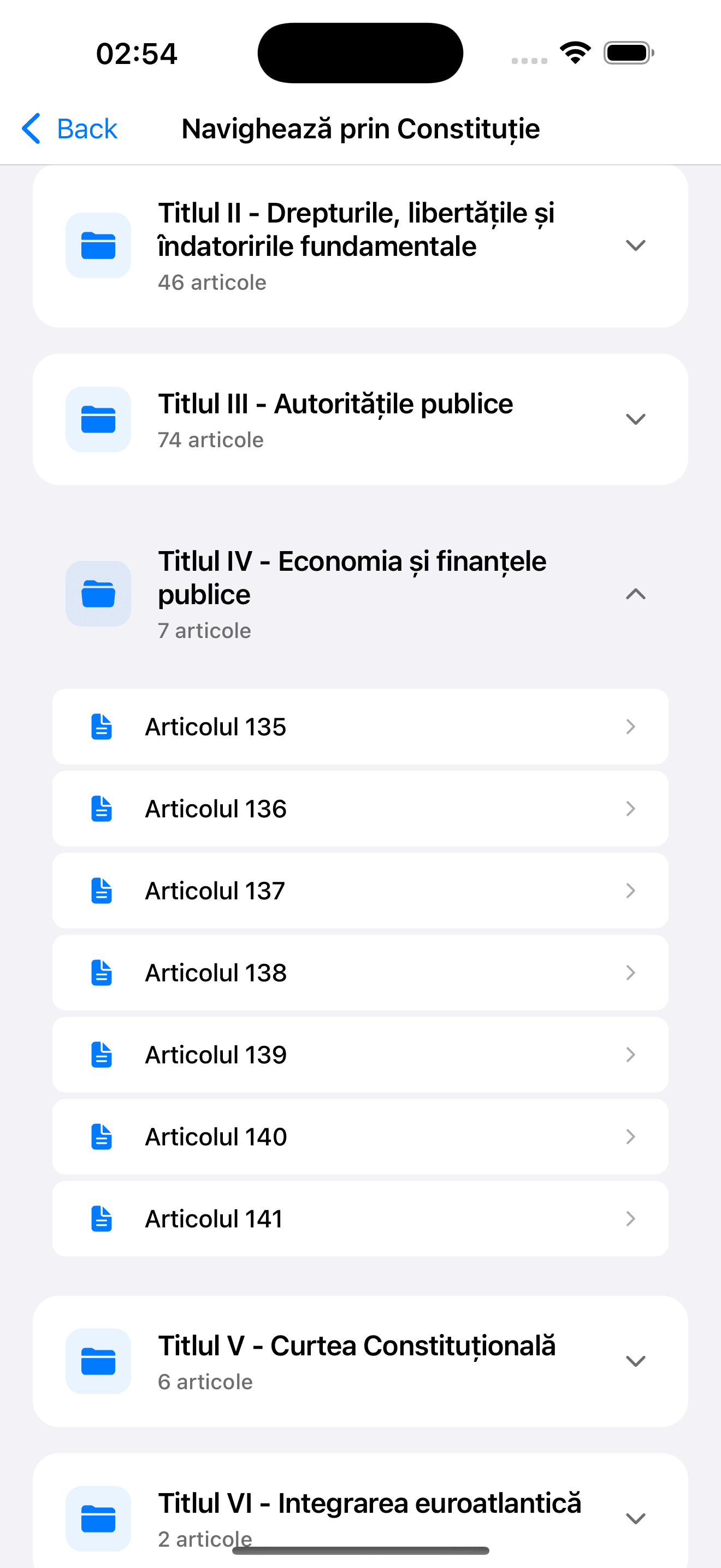 Constitutia Romaniei screenshot