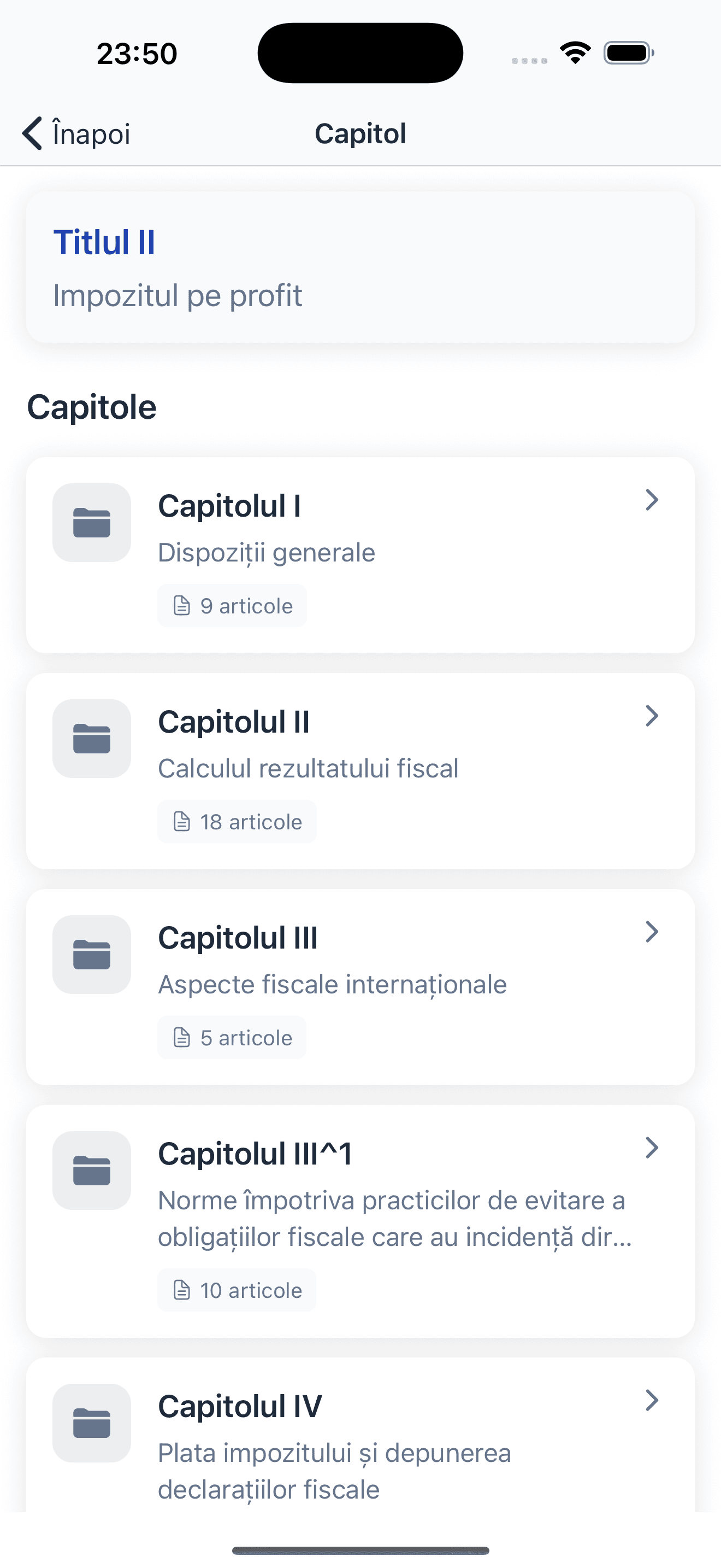 Codul Fiscal screenshot